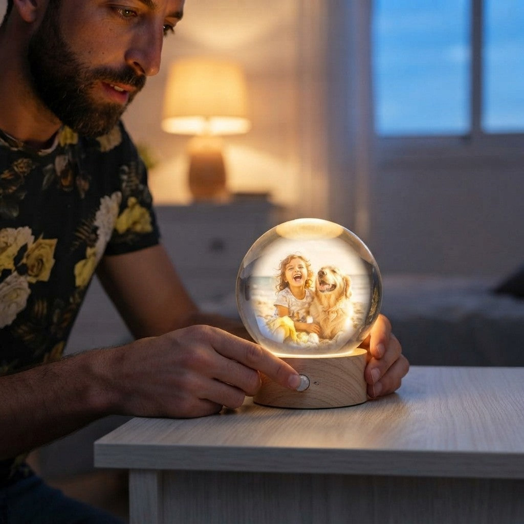 3D Crystal Digital Photo Frame Lamp