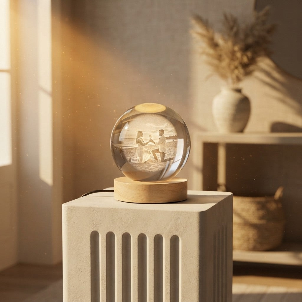 3D Crystal Digital Photo Frame Lamp